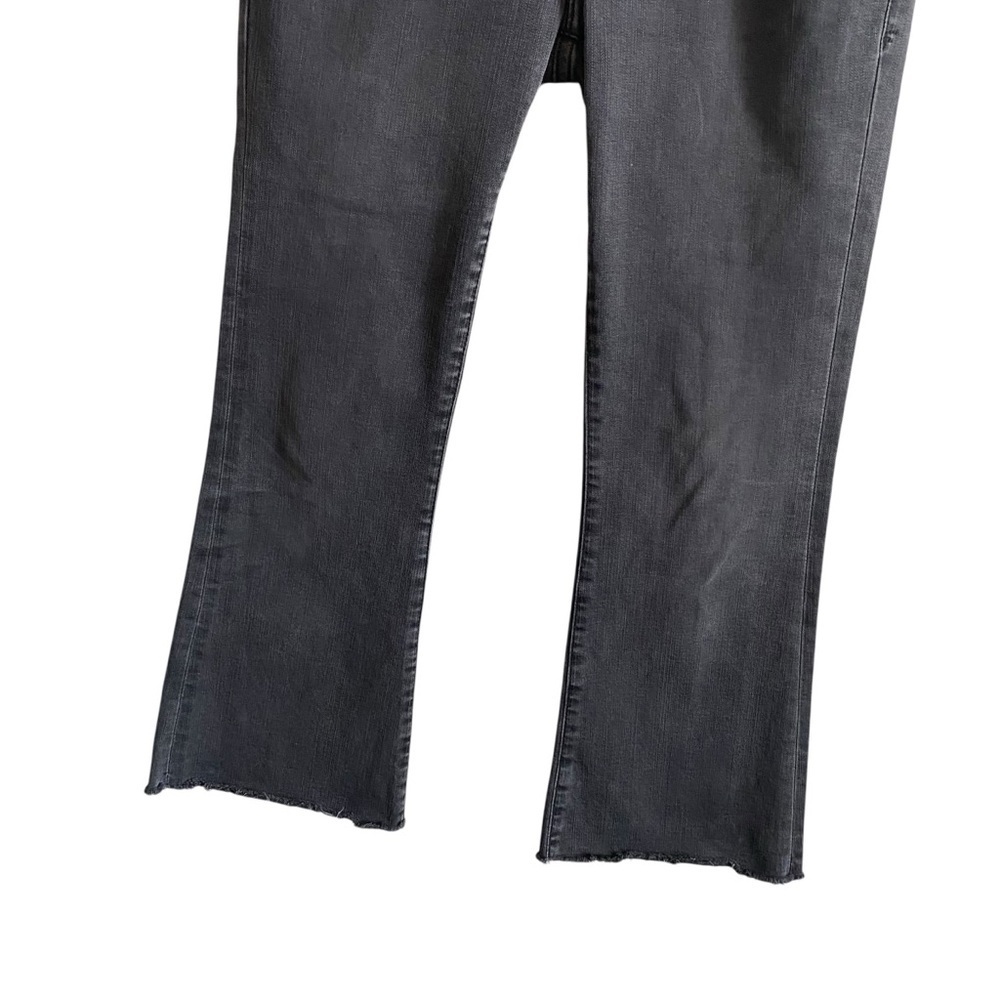 Frame Washed Black Le Crop Mini Boot Kerry Raw Hem Jeans Size 28 - Picture 4 of 8